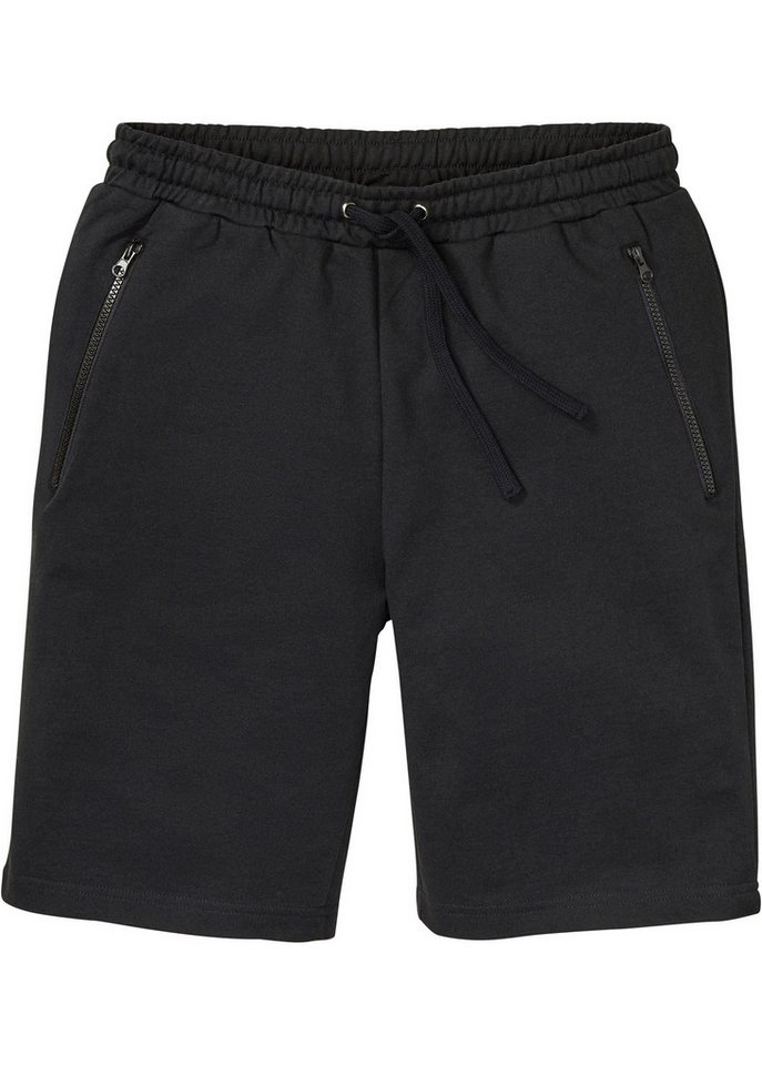 bonprix Sweatbermudas aus Baumwolle und Polyester, mit Reißverschluss-Taschen, regular fit – Bild 2 von 5