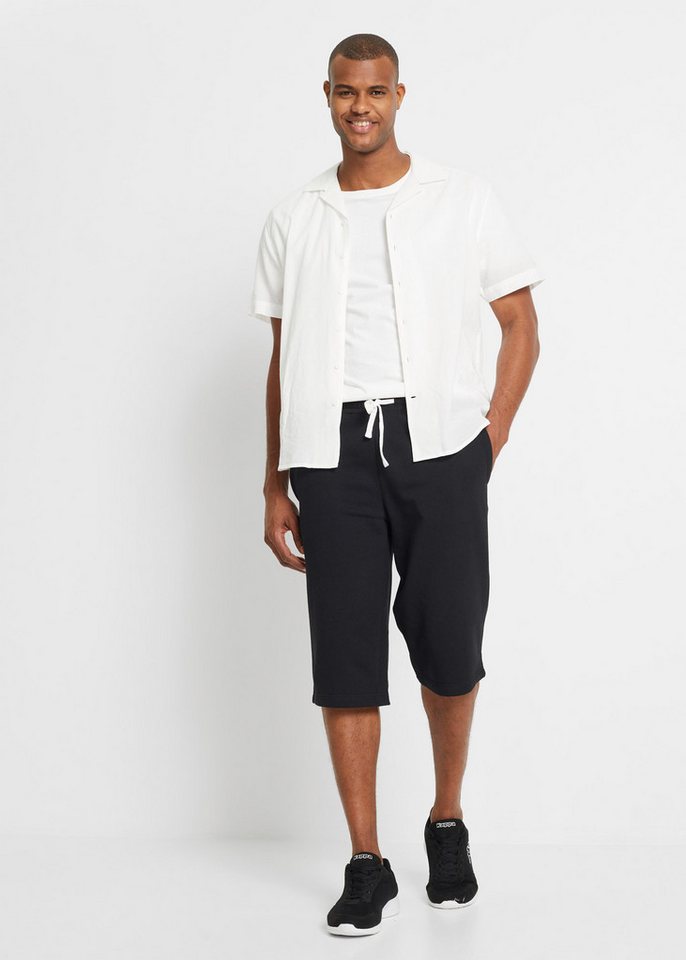 bonprix Sweatbermudas aus Baumwolle und Polyester, regular fit, casual Stil – Bild 4 von 5