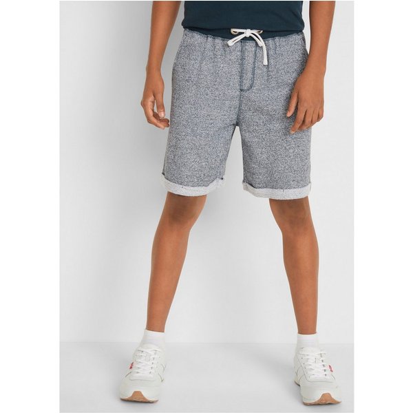 bonprix Sweatbermudas aus Baumwolle und Polyester, lockere Passform, mit gekrempeltem Saum