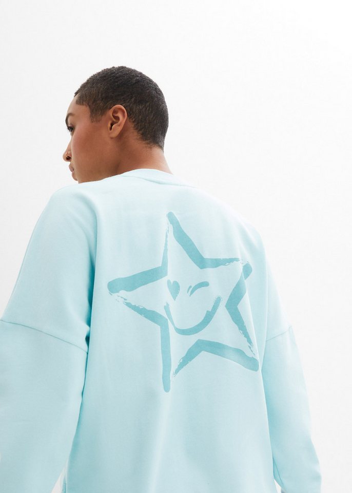 bonprix Sweatshirt loose fit Passform, mit Neon-Details, aus 100% Baumwolle, Langarm – Bild 4 von 5