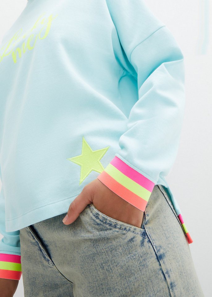 bonprix Sweatshirt loose fit Passform, mit Neon-Details, aus 100% Baumwolle, Langarm – Bild 5 von 5