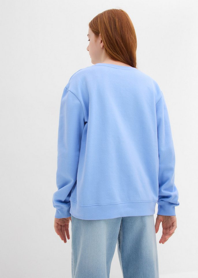 bonprix Sweatshirt mit Statement-Druck, aus Baumwolle, Regular Fit – Bild 2 von 5