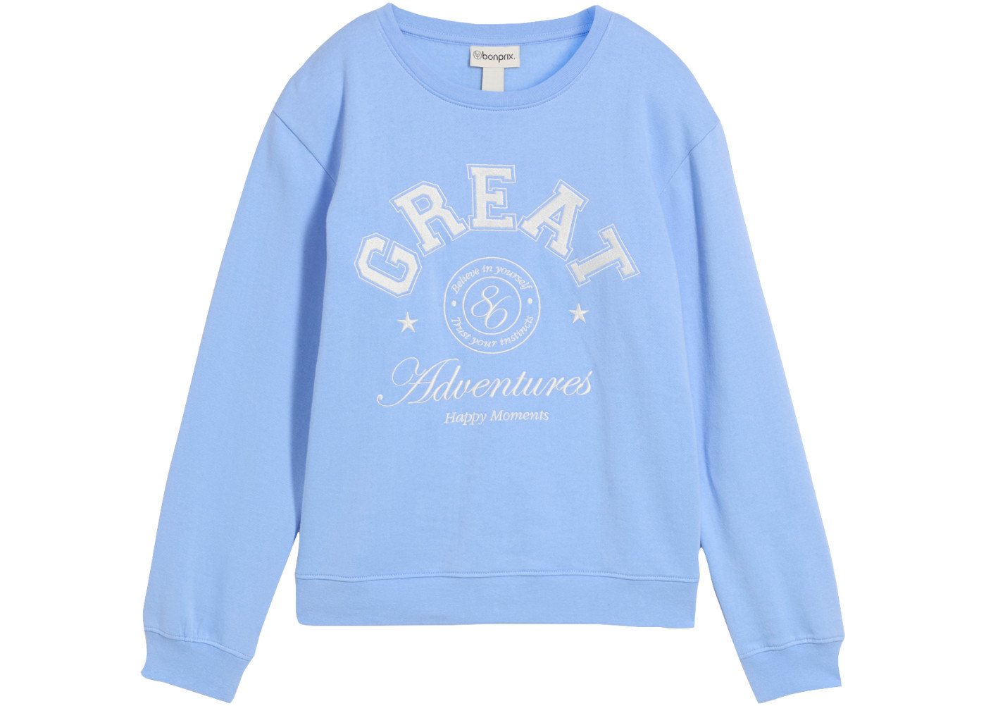 bonprix Sweatshirt mit Statement-Druck, aus Baumwolle, Regular Fit – Bild 5 von 5