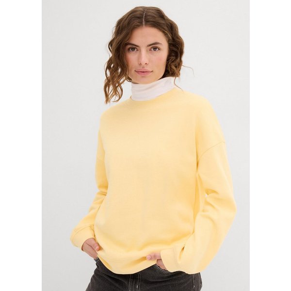 bonprix Sweatshirt Oversize-Passform, aus reiner Baumwolle, elastische Bündchen