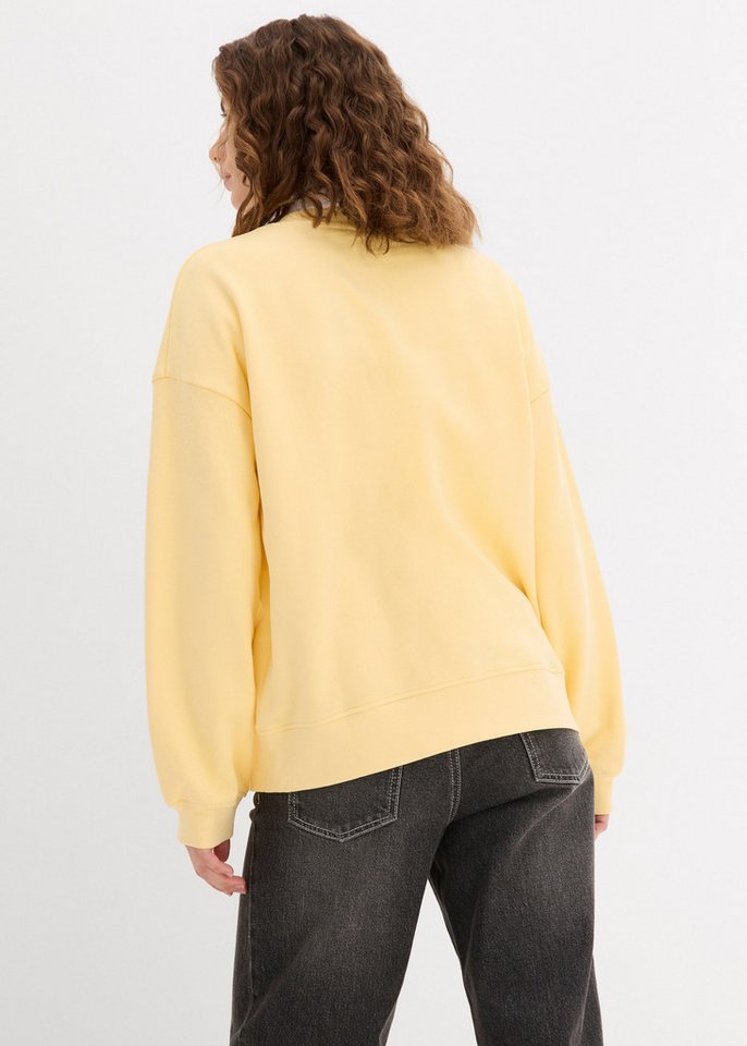 bonprix Sweatshirt Oversize-Passform, aus reiner Baumwolle, elastische Bündchen – Bild 3 von 5