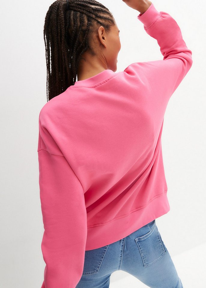 bonprix Sweatshirt Oversize-Passform, aus reiner Baumwolle, elastische Bündchen – Bild 3 von 5