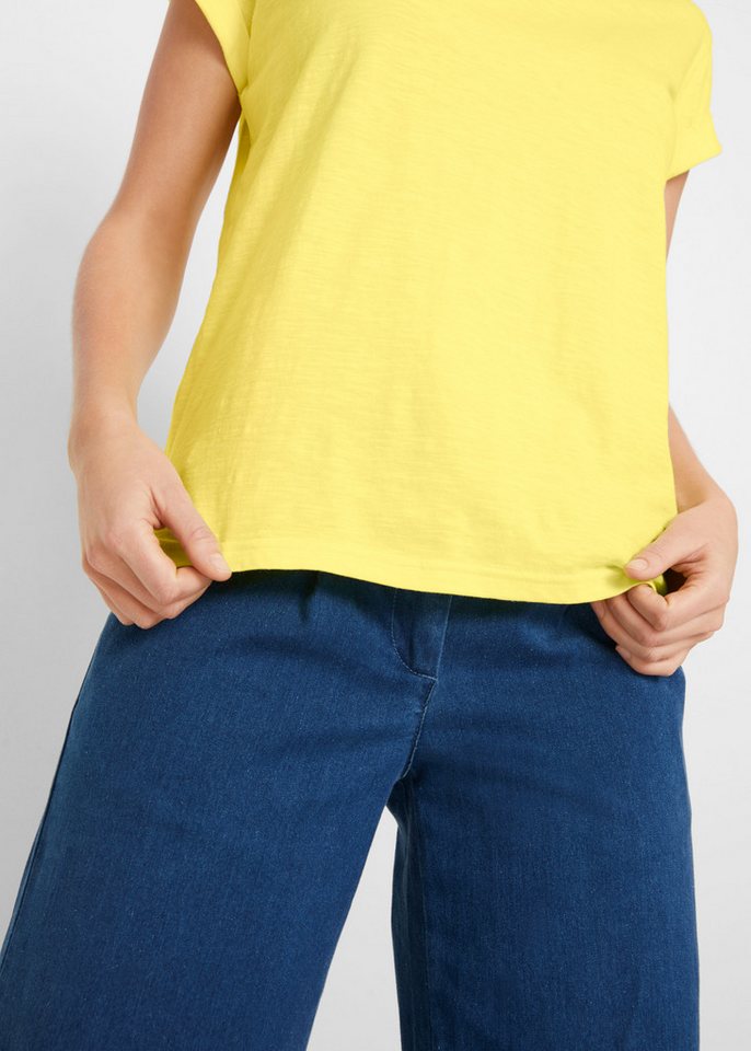 bonprix T-Shirt lockere, figurumspielende Passform, Kurzarm, Rundhalsausschnitt – Bild 4 von 5