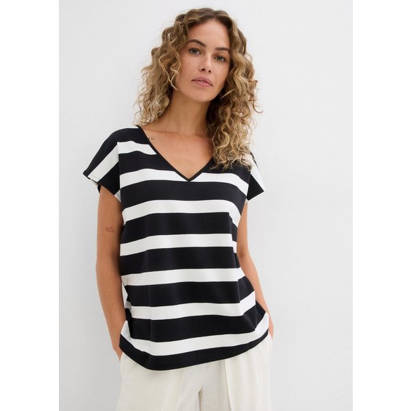 bonprix T-Shirt oversize Passform, aus Baumwolle, mit Kurzarm