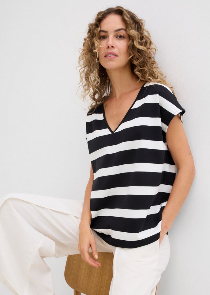 bonprix T-Shirt oversize Passform, aus Baumwolle, mit Kurzarm – Bild 2 von 5
