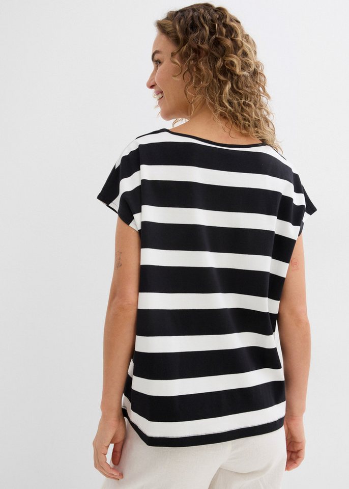 bonprix T-Shirt oversize Passform, aus Baumwolle, mit Kurzarm – Bild 3 von 5