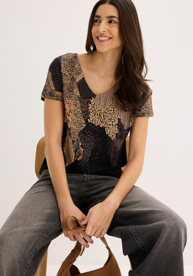 bonprix T-Shirt Oversize-Passform, überschnittene Schultern, Kurzarm, aus Viskose – Bild 5 von 5