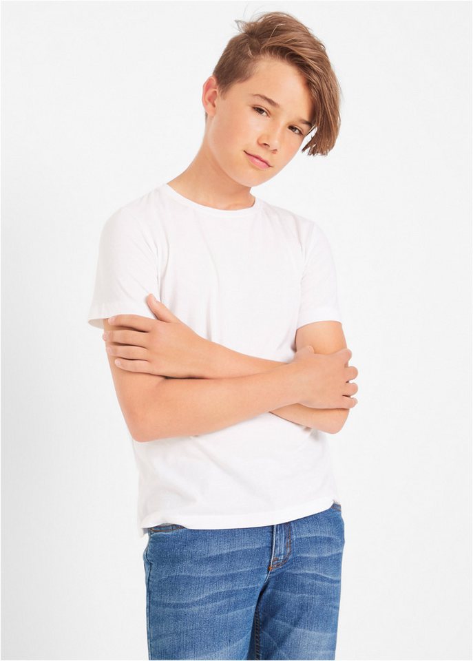 bonprix T-Shirt (Packung, 3-tlg) regular fit Passform, Kurzarm-Design, aus Baumwolle – Bild 2 von 5