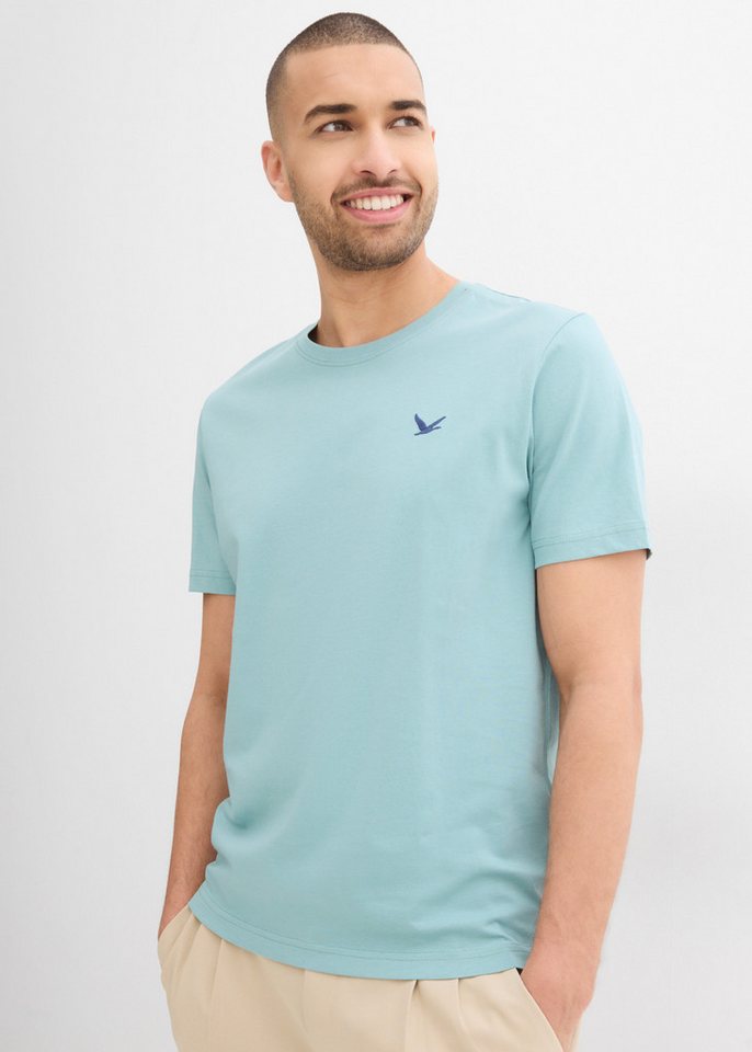 bonprix T-Shirt (Packung, 3-tlg., 3er) Regular Fit, Kurzarm, für den Alltag, aus Baumwolle und Viskose – Bild 2 von 5