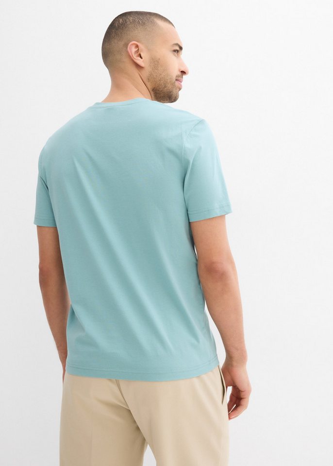 bonprix T-Shirt (Packung, 3-tlg., 3er) Regular Fit, Kurzarm, für den Alltag, aus Baumwolle und Viskose – Bild 3 von 5