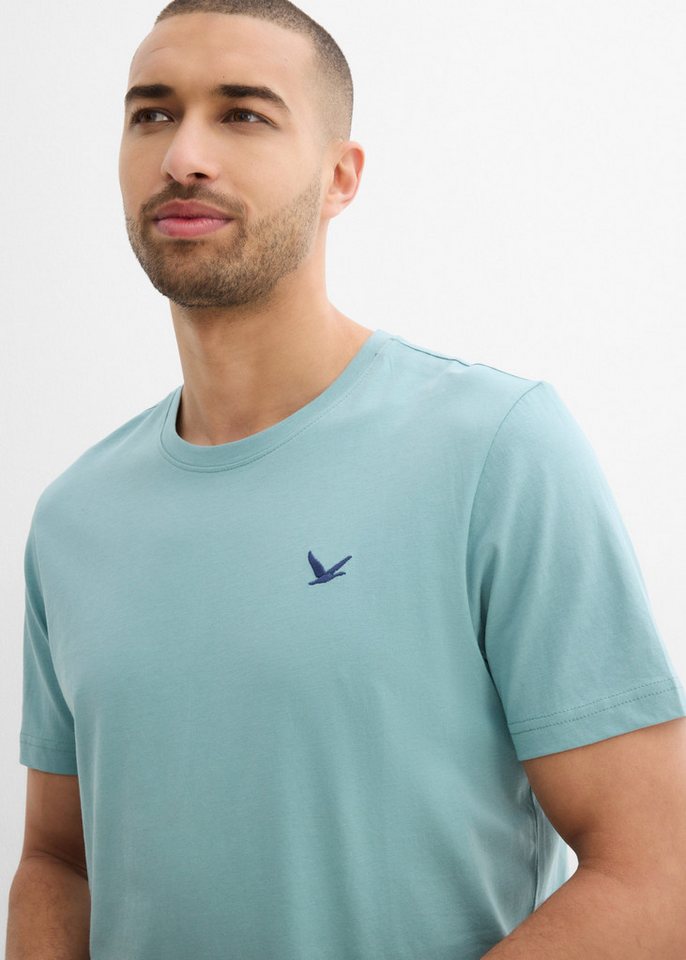 bonprix T-Shirt (Packung, 3-tlg., 3er) Regular Fit, Kurzarm, für den Alltag, aus Baumwolle und Viskose – Bild 4 von 5