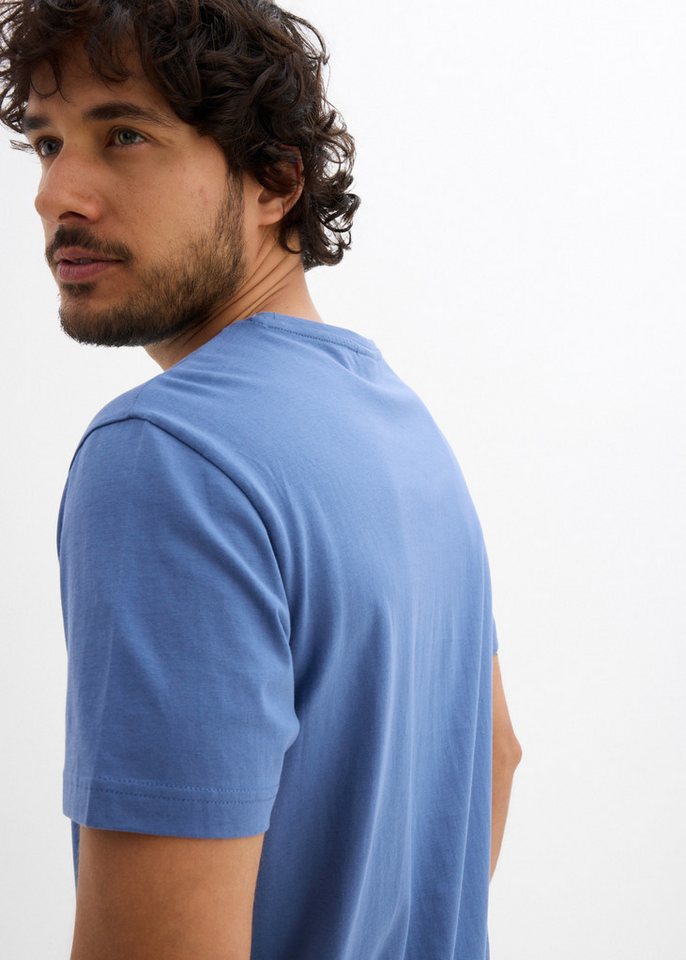 bonprix T-Shirt (Packung, 5-tlg., 5er) Regular Fit, Kurzarm, für warme Tage, aus Baumwolle und Viskose – Bild 5 von 5