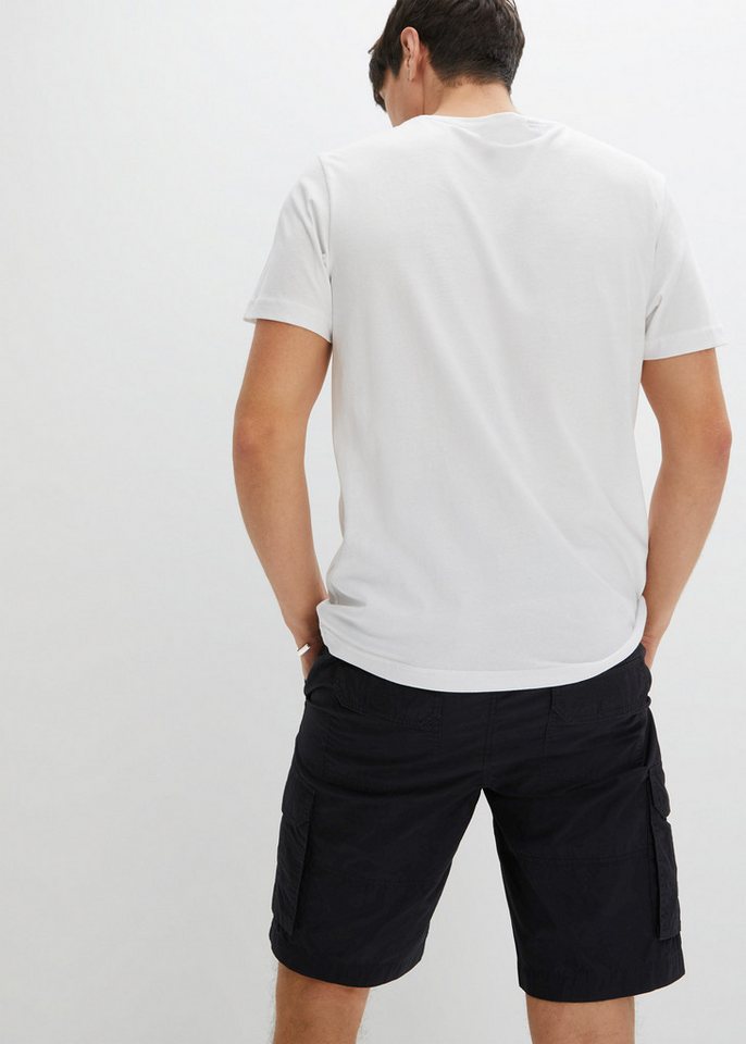 bonprix T-Shirt (Packung, 5-tlg., 5er) Regular Fit, Kurzarm, für warme Tage, aus Baumwolle und Viskose – Bild 3 von 5