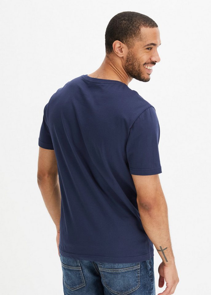 bonprix T-Shirt Regular Fit, Kurzarm-Design, aus reiner Baumwolle – Bild 2 von 5