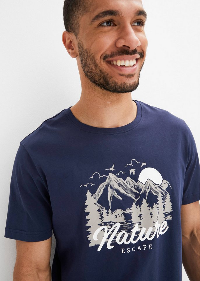 bonprix T-Shirt Regular Fit, Kurzarm-Design, aus reiner Baumwolle – Bild 3 von 5