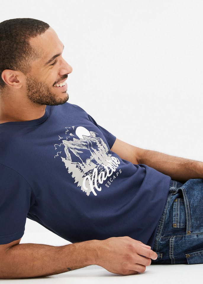 bonprix T-Shirt Regular Fit, Kurzarm-Design, aus reiner Baumwolle – Bild 5 von 5