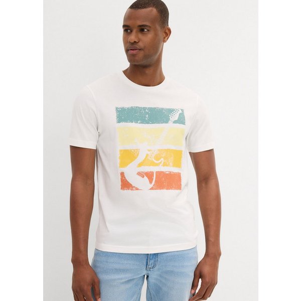 bonprix T-Shirt Regular Fit, mit Rundhalsausschnitt, aus reiner Baumwolle
