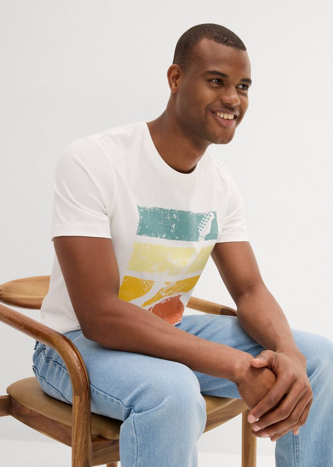 bonprix T-Shirt Regular Fit, mit Rundhalsausschnitt, aus reiner Baumwolle – Bild 3 von 5