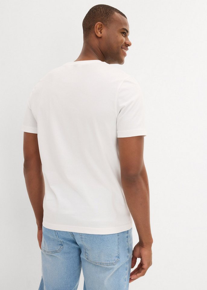 bonprix T-Shirt Regular Fit, mit Rundhalsausschnitt, aus reiner Baumwolle – Bild 4 von 5