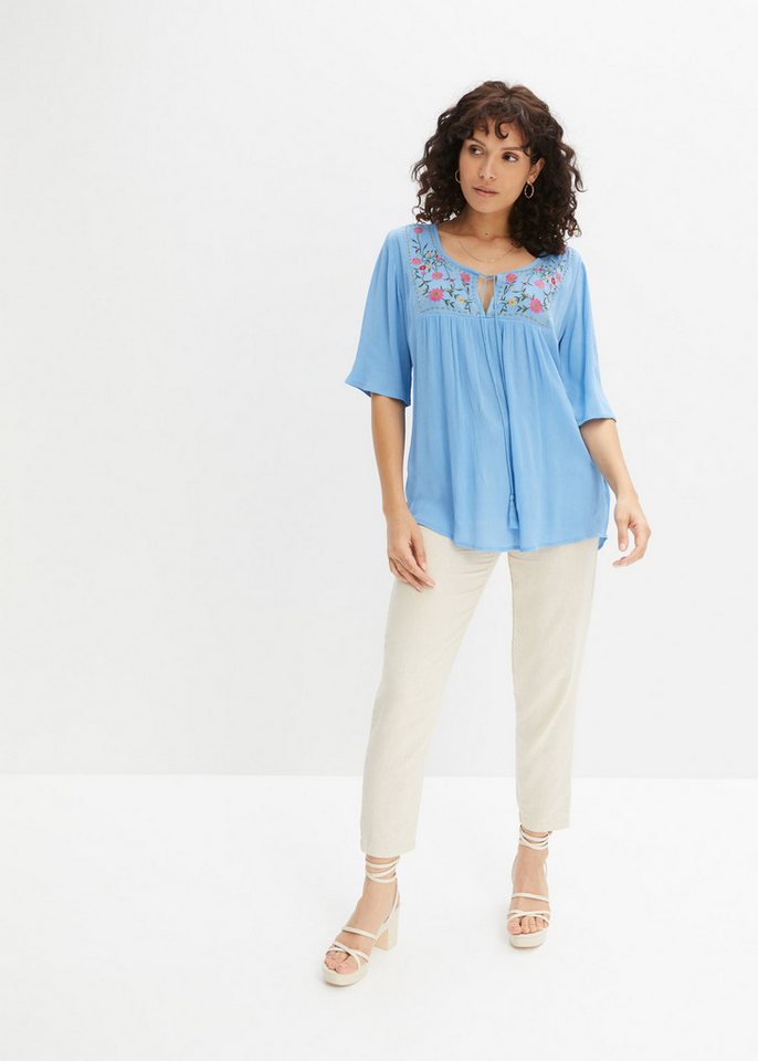 bonprix Tunika Casual Stil, A-Linie Passform, Kurzarm-Design, mit Stickerei – Bild 5 von 5