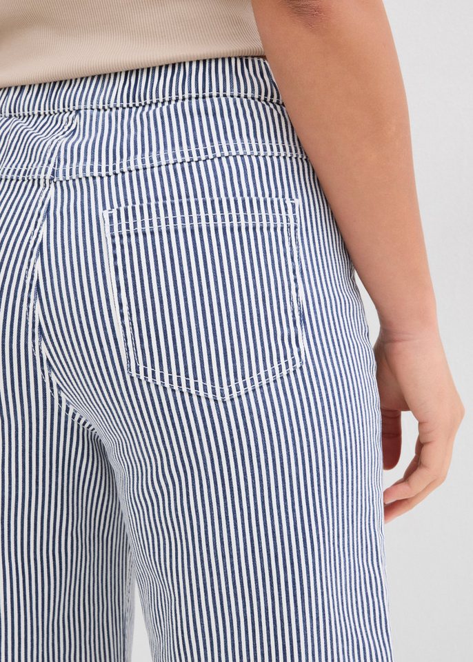 bonprix Webhose aus elastischem Baumwoll-Mix, mit Komfortbund, verkürzte Länge – Bild 3 von 5