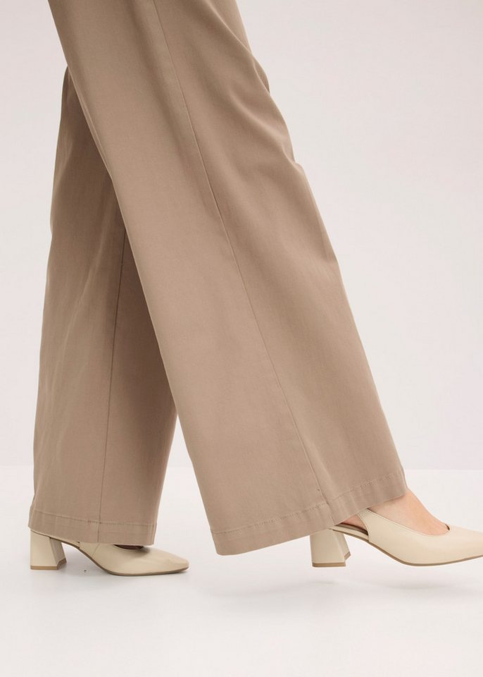 bonprix Webhose Wide Leg Schnitt, Loose Fit Passform, mit Schmückknöpfen – Bild 4 von 5
