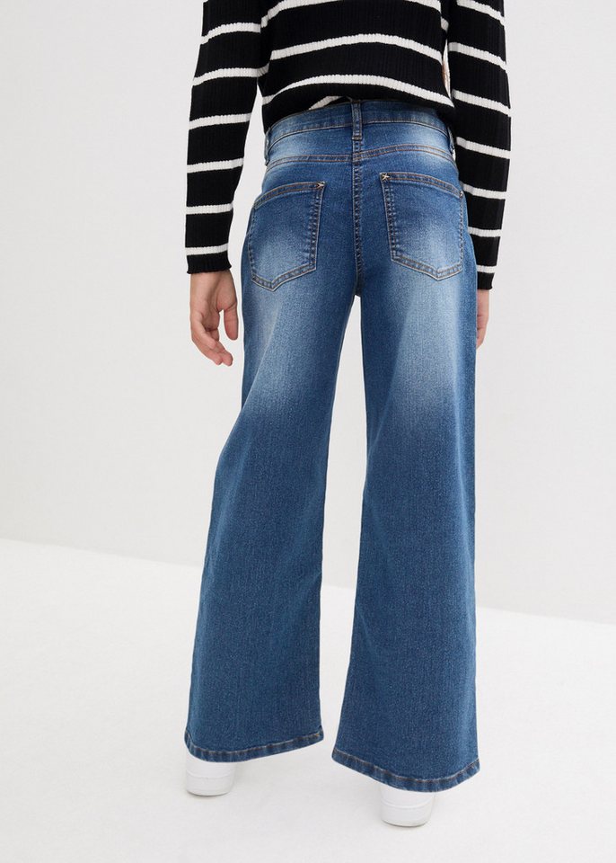 bonprix Weite Jeans lockere Passform, Mid Waist, mit Five-Pocket-Style – Bild 2 von 5