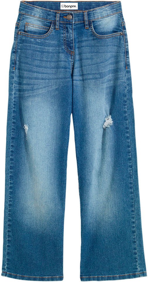 bonprix Weite Jeans lockere Passform, Mid Waist, mit Five-Pocket-Style – Bild 5 von 5
