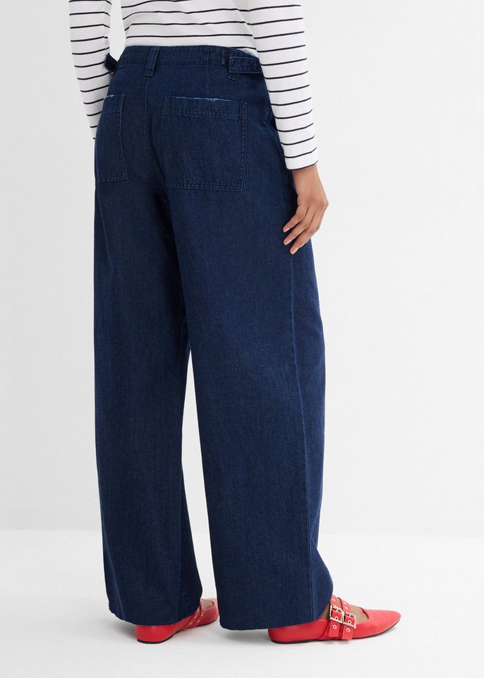 bonprix Weite Jeans lockerer Schnitt, gerade Passform, mittlerer Bund – Bild 2 von 5