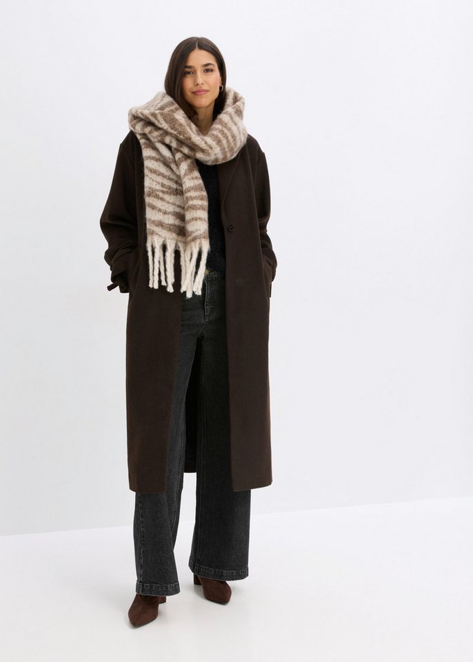 bonprix Wintermantel Oversize-Passform, mit Reverskragen, aus Polyester – Bild 4 von 5
