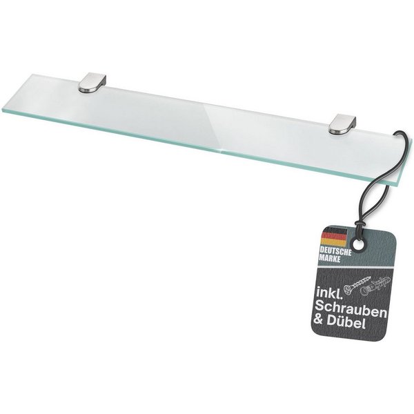 bonsport Badregal Glas Regal, Glasregal Milchglas rechteckig 30 x 10.16 x 0.6 cm