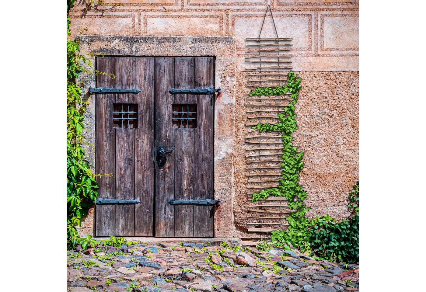 BooGardi Rankhilfe Leiter Holz, 1 St., 50 x 200cm 3-5cm, Kletterhilfe Wandspalier Efeu Rankgitter Pflanzhilfe Balkon Garten – Bild 4 von 5