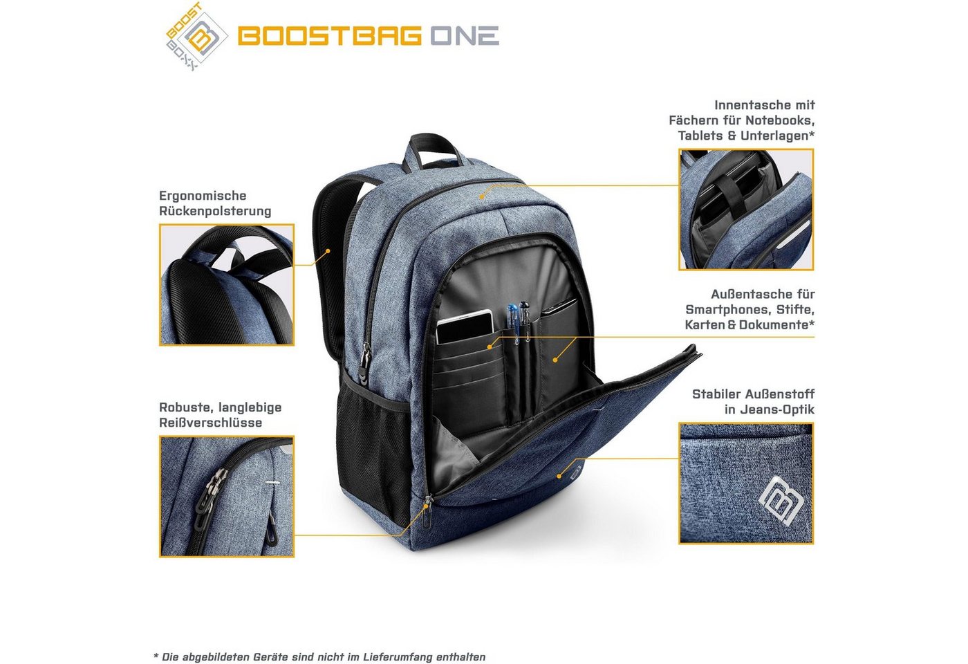 BoostBoxx Laptoprucksack Boostbag One Cityrucksack – Bild 4 von 5