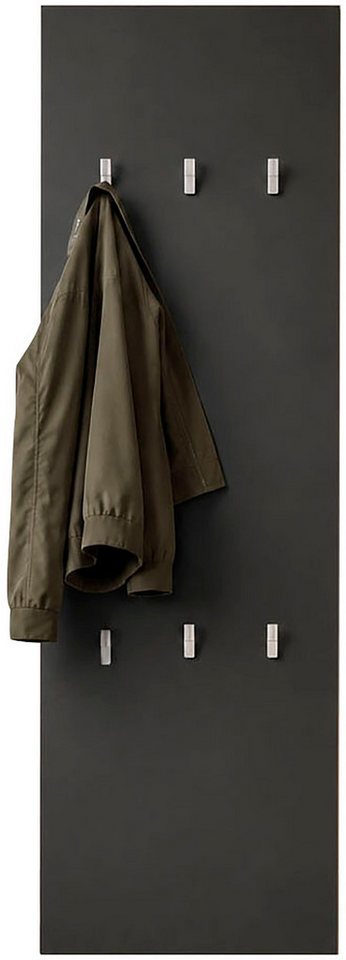 borchardt Möbel Garderobenpaneel Vaasa, 123x45cm mit Metallhaken, Garderobe hängend, 6 Haken, Wandgarderobe – Bild 2 von 5