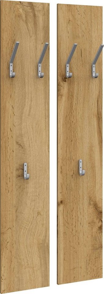 borchardt Möbel Garderobenpaneel Vaasa, platzsparende Wandgarderobe mit 6 Kleiderhaken (2 St), 2 Stück – Bild 2 von 5