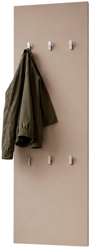 borchardt Möbel Garderobenpaneel Vaasa, 123x45cm mit Metallhaken, Garderobe hängend, 6 Haken, Wandgarderobe – Bild 2 von 5