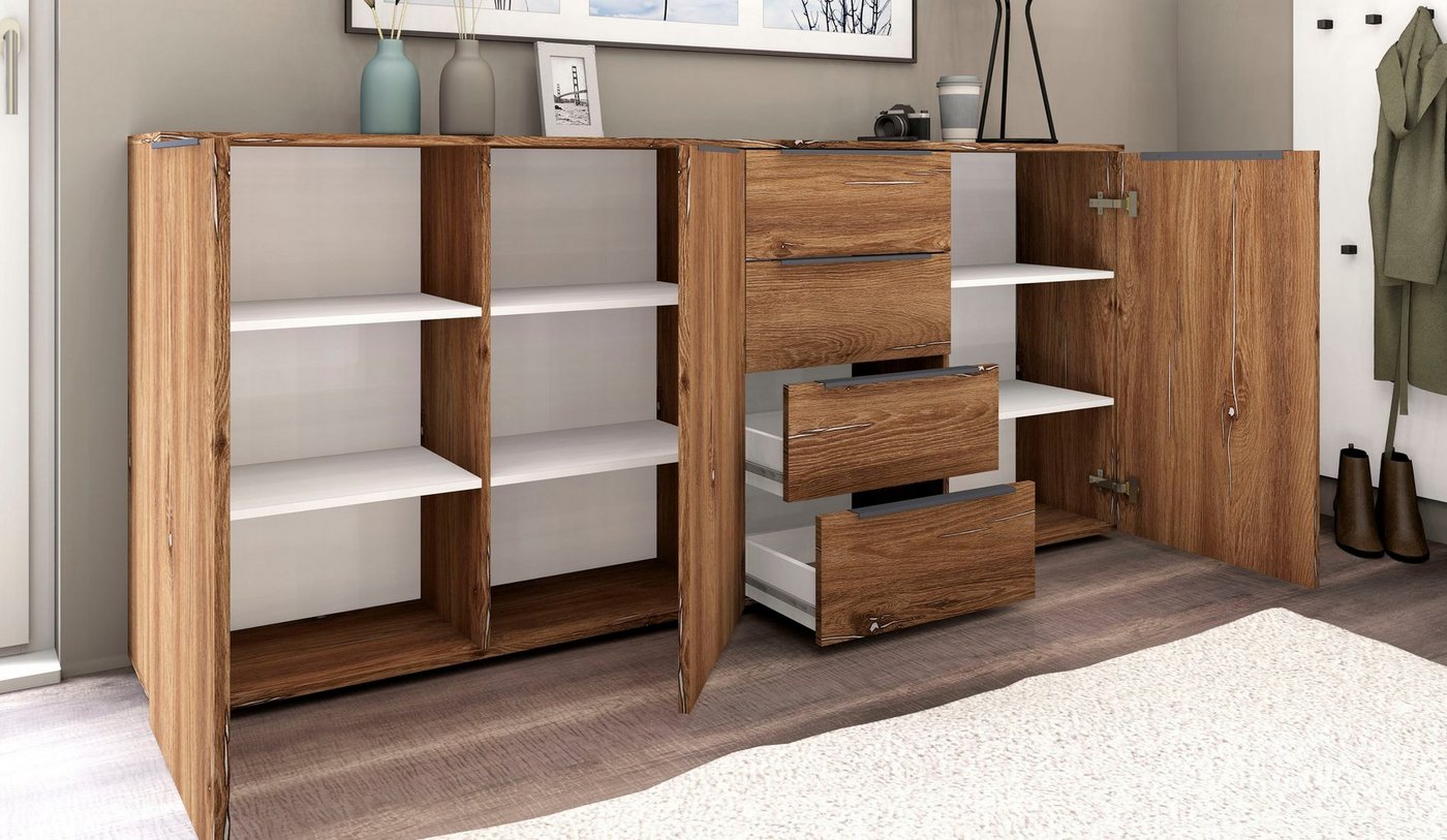 borchardt Möbel Highboard Tom, Breite 200 cm – Bild 4 von 5