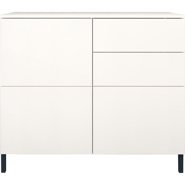 borchardt Möbel Kommode Haama, Sideboard mit Metallfüßen, Push-to-open-Technik, Breite 93 cm, Kommode, 3 Türen, 2 Schubkästen, Breite 93 cm