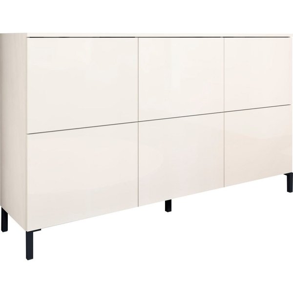 borchardt Möbel Kommode Haama, Sideboard mit Metallfüßen, Push-to-open-Technik, Breite 139 cm, viel Stauraum, verstellbare Böden