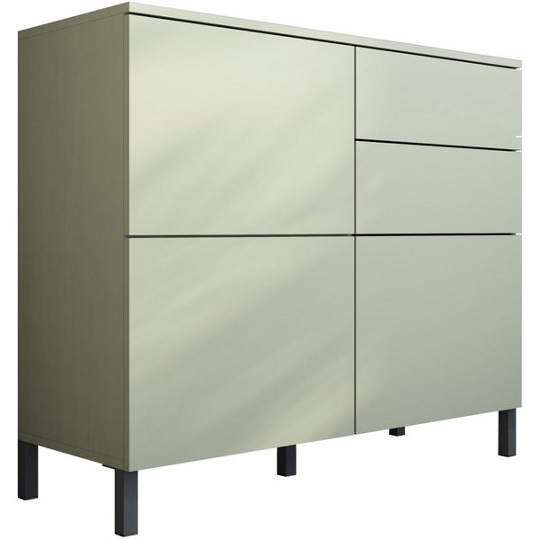 borchardt Möbel Kommode Haama, Sideboard mit Metallfüßen, Push-to-open-Technik, Breite 93 cm, Push-To-Open, verstellbare Einlegeböden, viel Stauraum, Breite 93c