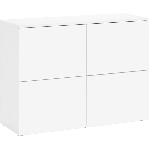 borchardt Möbel Kommode Rova, Sideboard mit 4 Türen, Praktische Push-to-open-Funktion, verstellbare Böden, Breite 93 cm