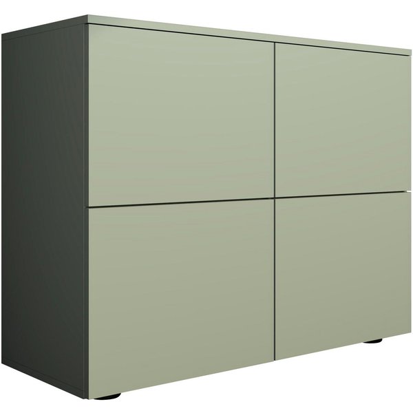 borchardt Möbel Kommode Rova, Sideboard mit 4 Türen, Breite 93 cm, 4-türig, Kommode mit viel Stauraum, salbeifarben