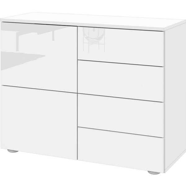 borchardt Möbel Kommode Rova, Sideboard Breite 93 cm, Push-To-Open, verstellbare Einlegeböden, viel Stauraum, Breite 93cm
