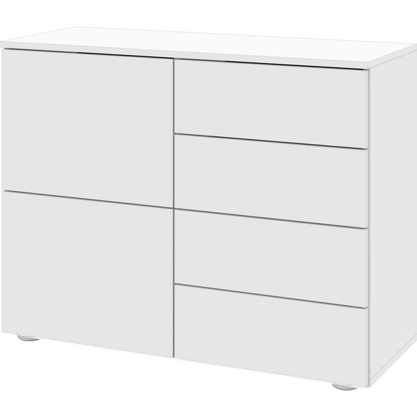 borchardt Möbel Kommode Rova, Sideboard Breite 93 cm, Mit praktischer Push-to-open-Funktion, 2 Türen und 4 Schubkästen