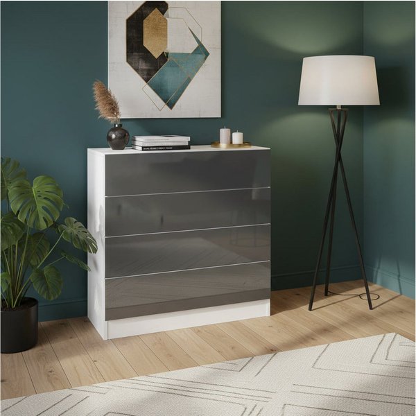borchardt Möbel Kommode Vaasa, Breite 76cm, Höhe 79cm, grifflos, Breite 76 cm