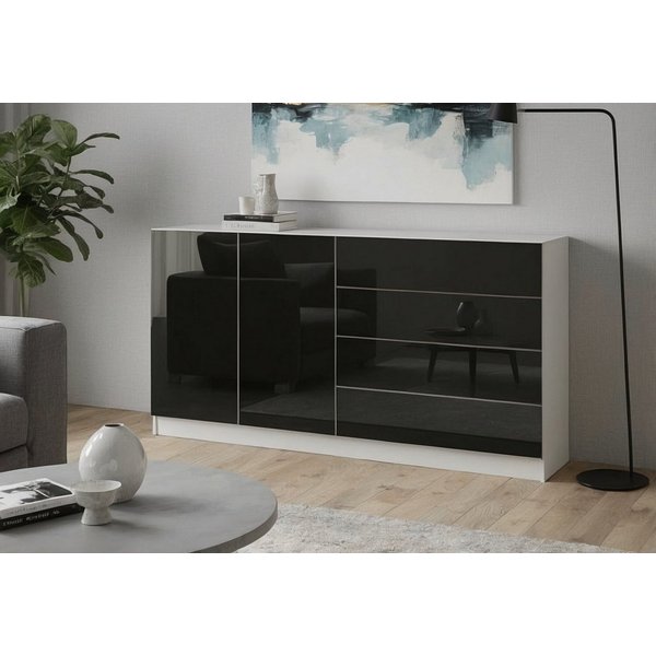 borchardt Möbel Kommode Vaasa, Breite 152cm, Höhe 79cm, grifflos, Breite 152 cm
